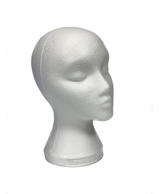 Ladies Polystyrene Display Head 279mm High