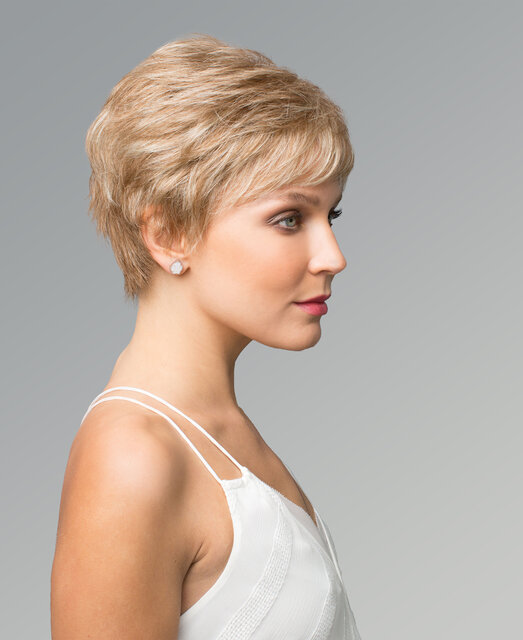 Zoe wig by Rene of Paris - Short length - Available colours Blondes Brunettes Greys Reds